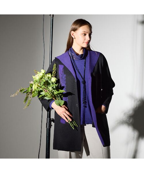 Liliane Burty(Lサイズ) / リリアンビューティ ニット・セーター | 【L~4L・アンサンブル対応】シアーネックプルオーバーニット | 詳細13