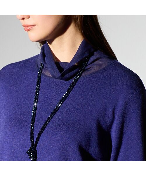 Liliane Burty(Lサイズ) / リリアンビューティ ニット・セーター | 【L~4L・アンサンブル対応】シアーネックプルオーバーニット | 詳細16