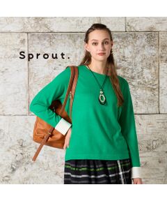 Liliane Burty（Lサイズ） / リリアンビューティ ニット・セーター | 【L～４L】袖カフス配色ニット