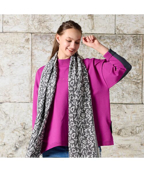 Liliane Burty（Lサイズ） / リリアンビューティ ニット・セーター | 【L・3L】配色ハイネックプルオーバーニット | 詳細6