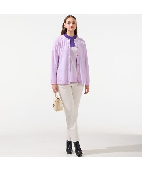 Liliane Burty（Lサイズ） / リリアンビューティ ニット・セーター | 【L～4L/アンサンブル対応】カシミヤスクエア柄ニット | 詳細5