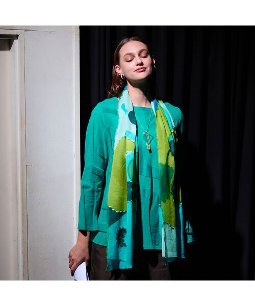 Liliane Burty（Lサイズ） / リリアンビューティ マフラー・ショール・スヌード・ストール | インド製ウールストール | 詳細2