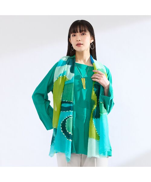 Liliane Burty（Lサイズ） / リリアンビューティ マフラー・ショール・スヌード・ストール | インド製ウールストール | 詳細3