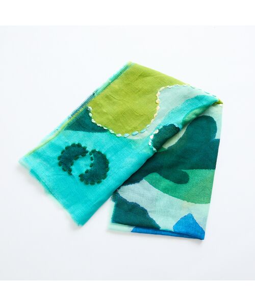 Liliane Burty（Lサイズ） / リリアンビューティ マフラー・ショール・スヌード・ストール | インド製ウールストール | 詳細5