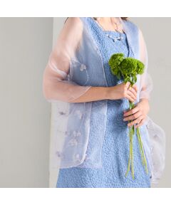 Liliane Burty（Lサイズ） / リリアンビューティ マフラー・ショール・スヌード・ストール | シルク刺繍シアーストール