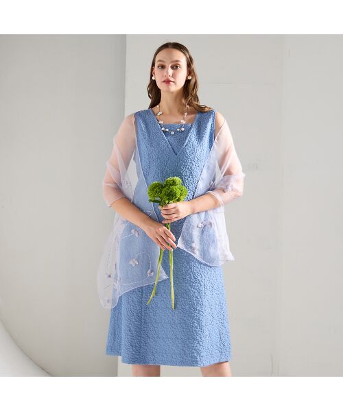 Liliane Burty（Lサイズ） / リリアンビューティ マフラー・ショール・スヌード・ストール | シルク刺繍シアーストール | 詳細3