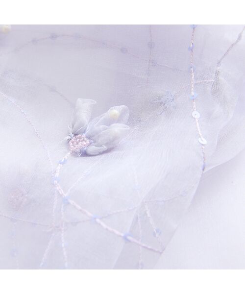 Liliane Burty（Lサイズ） / リリアンビューティ マフラー・ショール・スヌード・ストール | シルク刺繍シアーストール | 詳細5