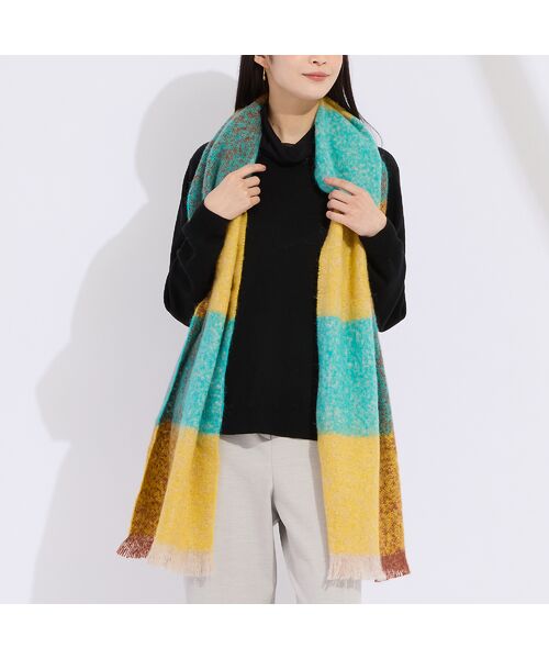 Liliane Burty（Lサイズ） / リリアンビューティ マフラー・ショール・スヌード・ストール | フランス製チェックストール | 詳細3