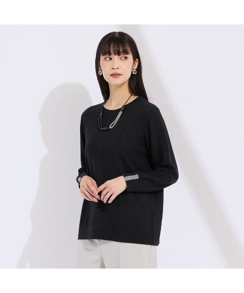 Liliane Burty（Lサイズ） / リリアンビューティ ニット・セーター | 【L～4L/アンサンブル対応】プルオーバーニット | 詳細1