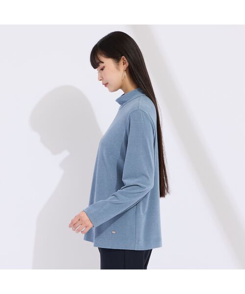 Liliane Burty（Lサイズ） / リリアンビューティ カットソー | 【M～4L】吸湿発熱ハイネックボーダーＴシャツ | 詳細2