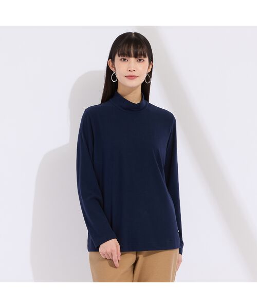 Liliane Burty（Lサイズ） / リリアンビューティ カットソー | 【M～4L】吸湿発熱ハイネックＴシャツ | 詳細1