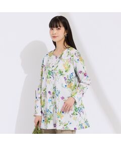 Liliane Burty（Lサイズ） / リリアンビューティ カットソー | 【M～4L】フラワープリントチュニック