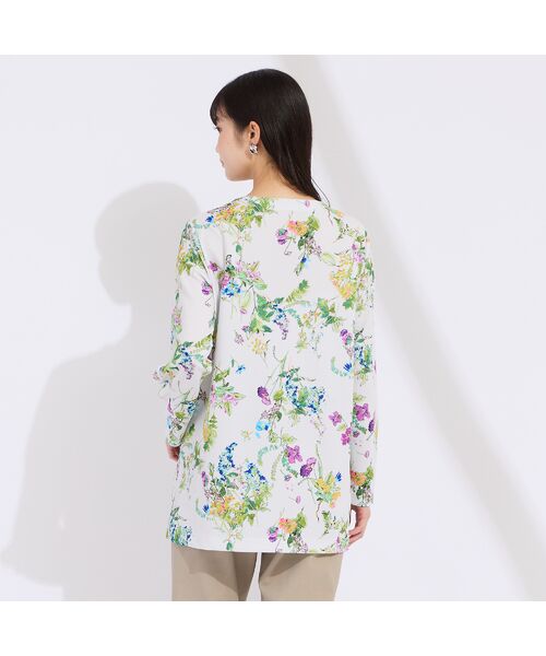 Liliane Burty（Lサイズ） / リリアンビューティ カットソー | 【M～4L】フラワープリントチュニック | 詳細3