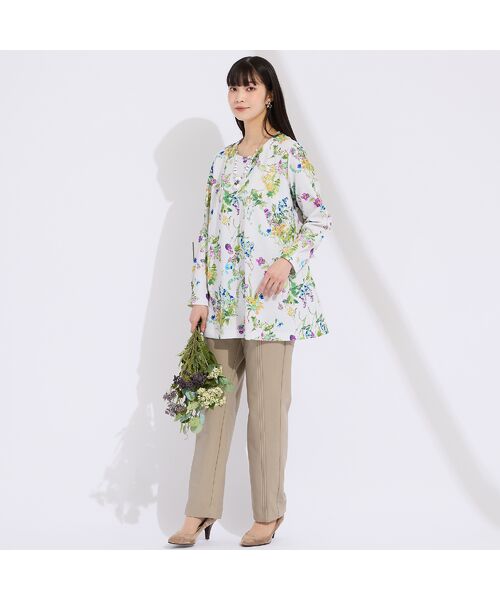 Liliane Burty（Lサイズ） / リリアンビューティ カットソー | 【M～4L】フラワープリントチュニック | 詳細5