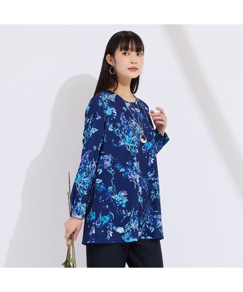 Liliane Burty（Lサイズ） / リリアンビューティ カットソー | 【M～4L】フラワープリントチュニック | 詳細7