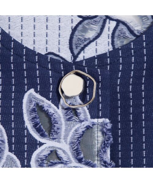 Liliane Burty（Lサイズ） / リリアンビューティ ベスト | 【11～17号】フランス製素材ジャカードノーカラーベスト | 詳細5