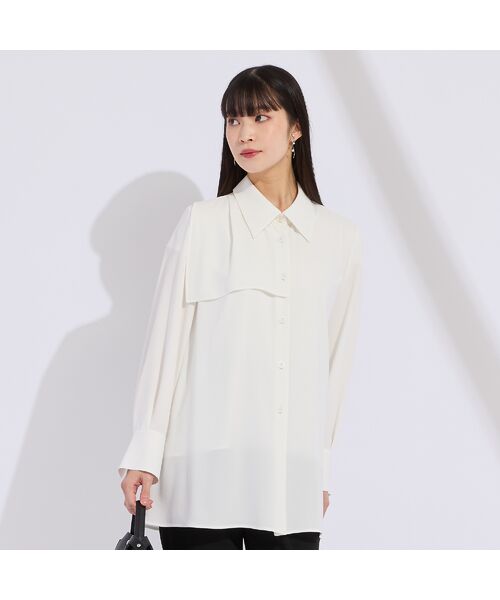 Liliane Burty(Lサイズ) / リリアンビューティ シャツ・ブラウス | 【WEB先行販売/セットアップ対応】バックサテン梨地衿付きブラウス | 詳細5