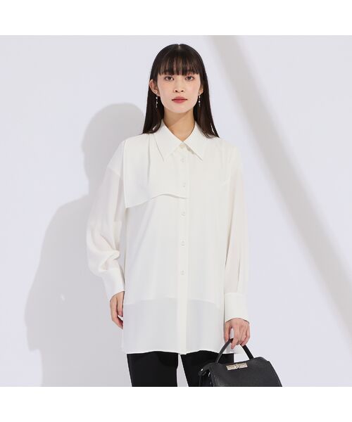 Liliane Burty(Lサイズ) / リリアンビューティ シャツ・ブラウス | 【WEB先行販売/セットアップ対応】バックサテン梨地衿付きブラウス | 詳細7