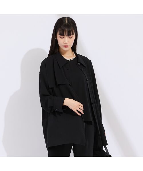 Liliane Burty(Lサイズ) / リリアンビューティ シャツ・ブラウス | 【WEB先行販売/セットアップ対応】バックサテン梨地衿付きブラウス | 詳細10