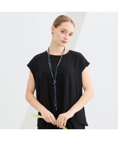 Liliane Burty（Lサイズ） / リリアンビューティ シャツ・ブラウス | 【WEB先行販売/セットアップ対応】バックサテン梨地フレンチスリーブブラウス