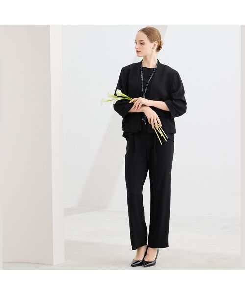 Liliane Burty（Lサイズ） / リリアンビューティ その他パンツ | 【L～4L/セットアップ対応】バックサテン梨地オールゴムパンツ | 詳細14