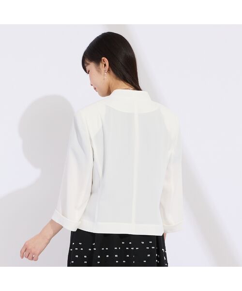 Liliane Burty(Lサイズ) / リリアンビューティ ノーカラージャケット | 【WEB先行販売・セットアップ対応】バックサテン梨地ノーカラージャケット | 詳細9