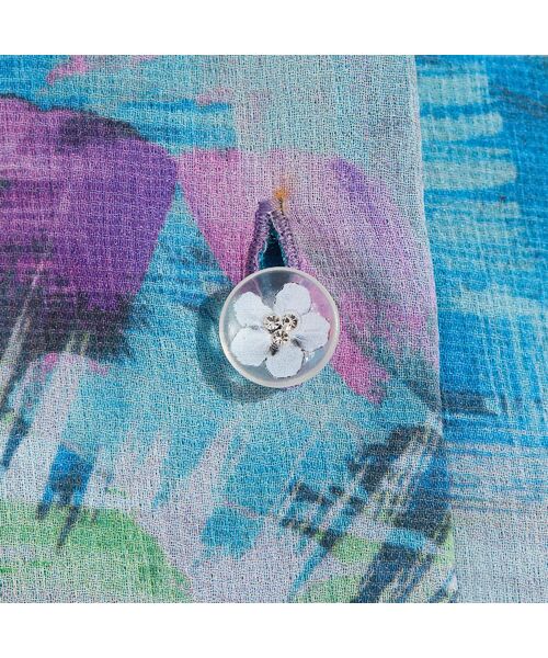 Liliane Burty（Lサイズ） / リリアンビューティ シャツ・ブラウス | 【11～17号】フラワープリント楊柳ブラウス | 詳細5