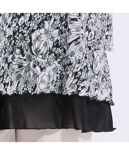 Liliane Burty（Lサイズ） / リリアンビューティ カットソー | 【L～4L】イタリア製素材チュールプリントチュニック | 詳細7