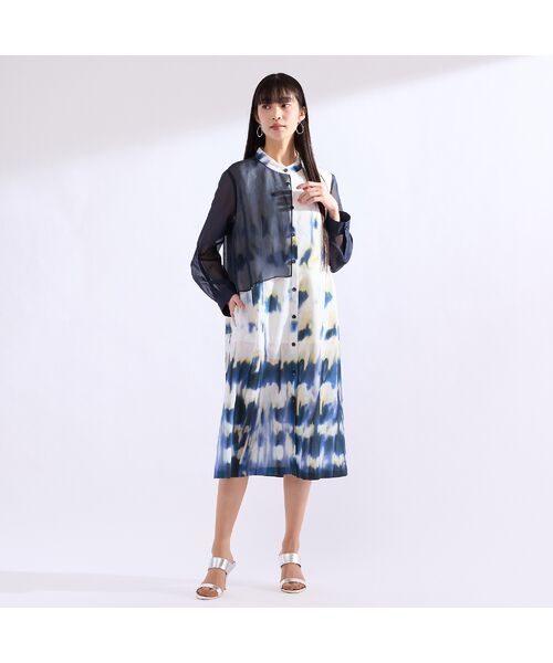 Liliane Burty(Lサイズ) / リリアンビューティ ミニ丈・ひざ丈ワンピース | 【M~4L】レイヤード風タイダイプリントワンピース | 詳細10
