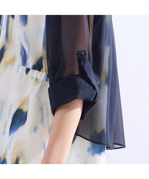 Liliane Burty(Lサイズ) / リリアンビューティ ミニ丈・ひざ丈ワンピース | 【M~4L】レイヤード風タイダイプリントワンピース | 詳細11