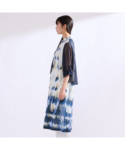 Liliane Burty(Lサイズ) / リリアンビューティ ミニ丈・ひざ丈ワンピース | 【M~4L】レイヤード風タイダイプリントワンピース | 詳細8