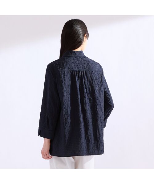 Liliane Burty(Lサイズ) / リリアンビューティ シャツ・ブラウス | 【M~4L】バンドカラーサッカーチェックブラウス | 詳細4