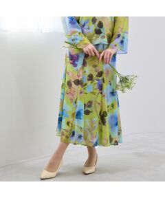 Liliane Burty（Lサイズ） / リリアンビューティ ミニ・ひざ丈スカート | 【L～4L/セットアップ対応】オーストリア製素材フレアスカート