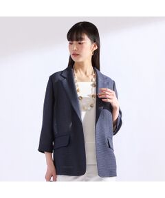 Liliane Burty（Lサイズ） / リリアンビューティ テーラードジャケット | 【M～4L】シャンブレーカラミジャケット