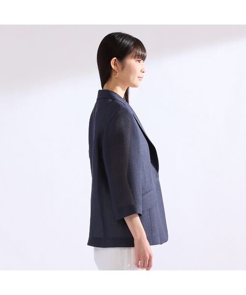 Liliane Burty(Lサイズ) / リリアンビューティ テーラードジャケット | 【M~4L】シャンブレーカラミジャケット | 詳細9
