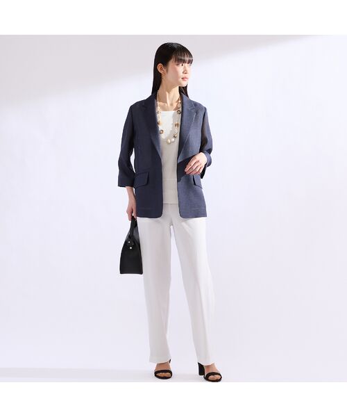 Liliane Burty(Lサイズ) / リリアンビューティ テーラードジャケット | 【M~4L】シャンブレーカラミジャケット | 詳細12