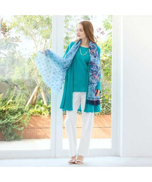 Liliane Burty(Lサイズ) / リリアンビューティ カーディガン・ボレロ | 【M~4L/アンサンブル可】イタリア製素材ヘリンボーンカーディガン | 詳細15