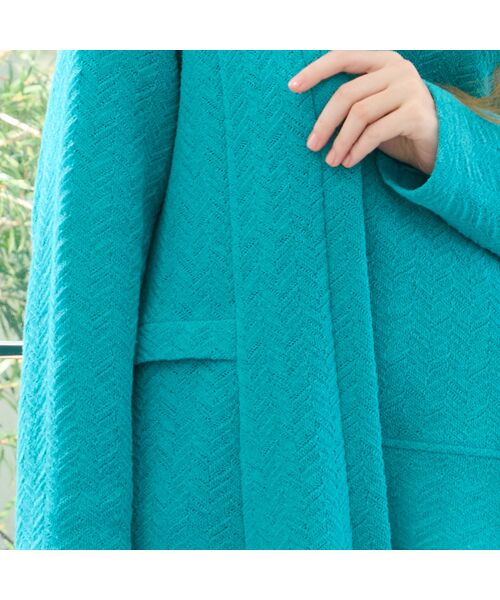 Liliane Burty(Lサイズ) / リリアンビューティ カーディガン・ボレロ | 【M~4L/アンサンブル可】イタリア製素材ヘリンボーンカーディガン | 詳細17