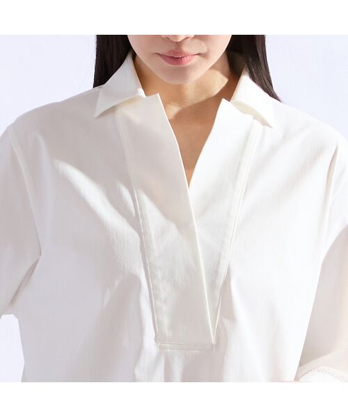 Liliane Burty（Lサイズ） / リリアンビューティ シャツ・ブラウス | 【M～4L】はっ水・接触冷感スキッパーブラウス | 詳細6