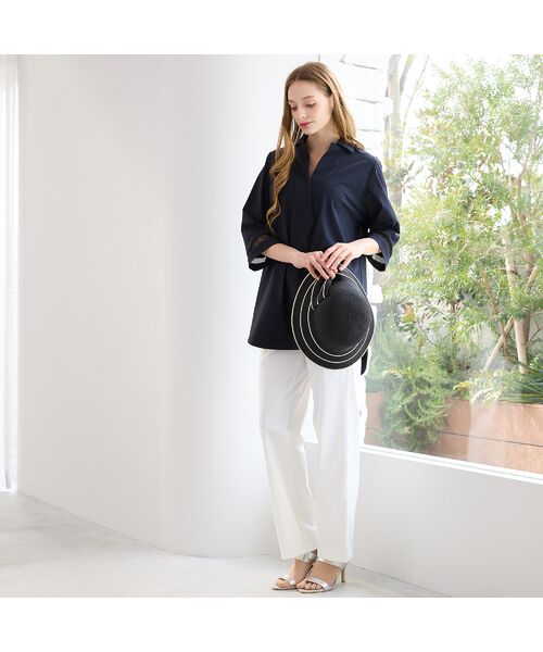 Liliane Burty（Lサイズ） / リリアンビューティ シャツ・ブラウス | 【M～4L】はっ水・接触冷感スキッパーブラウス | 詳細11