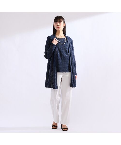 Liliane Burty(Lサイズ) / リリアンビューティ カットソー | 【M~4L/アンサンブル可】イタリア製素材ヘリンボーンTシャツ | 詳細5