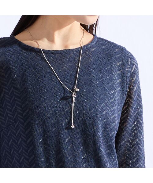 Liliane Burty(Lサイズ) / リリアンビューティ カットソー | 【M~4L/アンサンブル可】イタリア製素材ヘリンボーンTシャツ | 詳細6