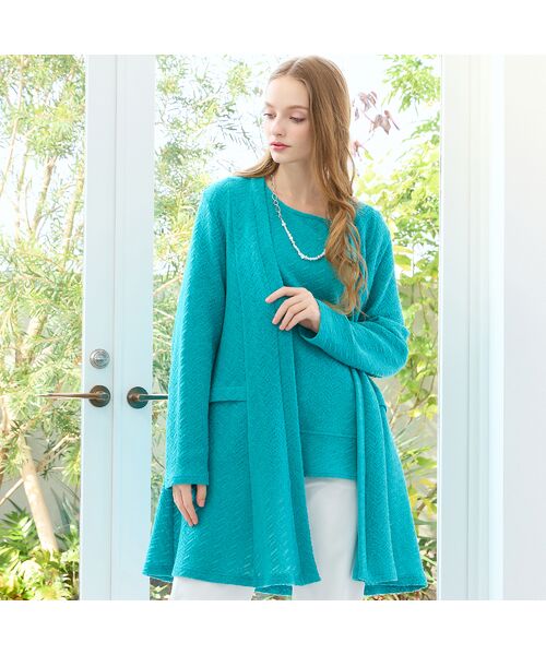 Liliane Burty(Lサイズ) / リリアンビューティ カットソー | 【M~4L/アンサンブル可】イタリア製素材ヘリンボーンTシャツ | 詳細10