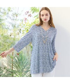 Liliane Burty（Lサイズ） / リリアンビューティ カットソー | 【M～4L】ストライププリントTシャツ