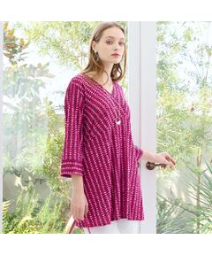 Liliane Burty（Lサイズ） / リリアンビューティ カットソー | 【M～4L】ストライププリントTシャツ