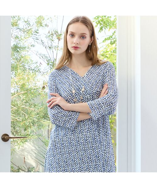 Liliane Burty（Lサイズ） / リリアンビューティ カットソー | 【M～4L】ストライププリントTシャツ | 詳細1