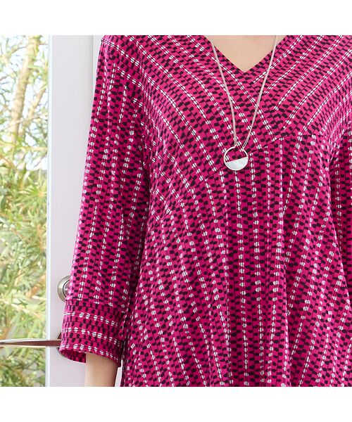 Liliane Burty（Lサイズ） / リリアンビューティ カットソー | 【M～4L】ストライププリントTシャツ | 詳細17