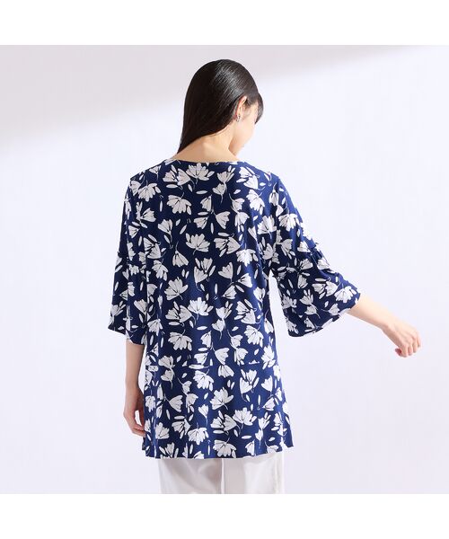 Liliane Burty(Lサイズ) / リリアンビューティ カットソー | 【M~4L】イタリア製素材発泡プリントTシャツ | 詳細2