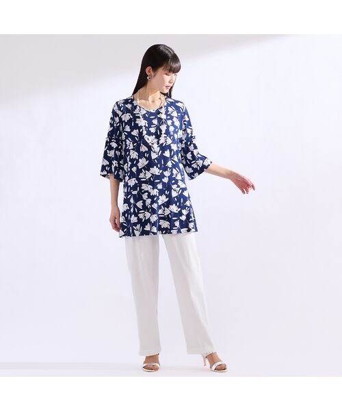 Liliane Burty(Lサイズ) / リリアンビューティ カットソー | 【M~4L】イタリア製素材発泡プリントTシャツ | 詳細3