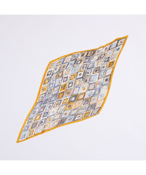 Liliane Burty（Lサイズ） / リリアンビューティ バンダナ・スカーフ | ウォッシャブル幾何柄プリーツスカーフ | 詳細1